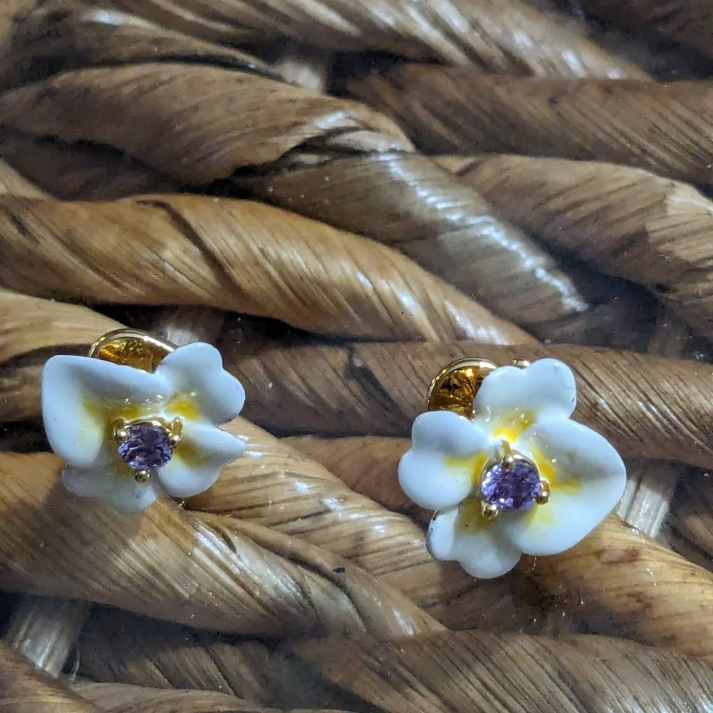 Kate SPADE NY Precious Pansy stud earrings